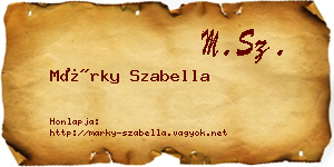 Márky Szabella névjegykártya